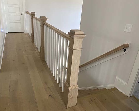 Stain Handrails 2 Match Existing Flooring